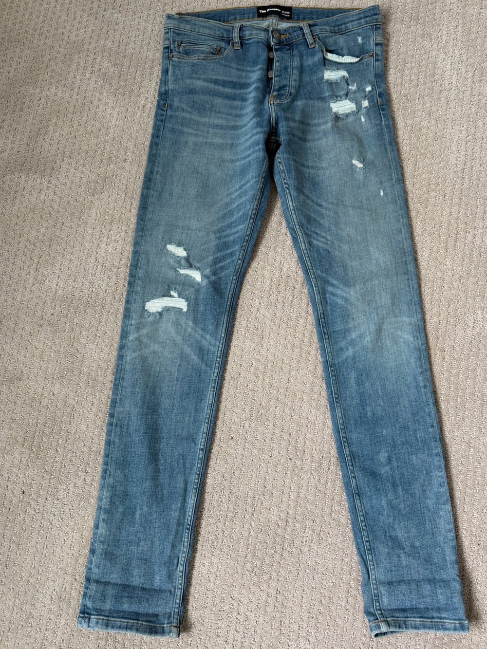 The Kooples Distressed Skinny Jeans in Light Blue